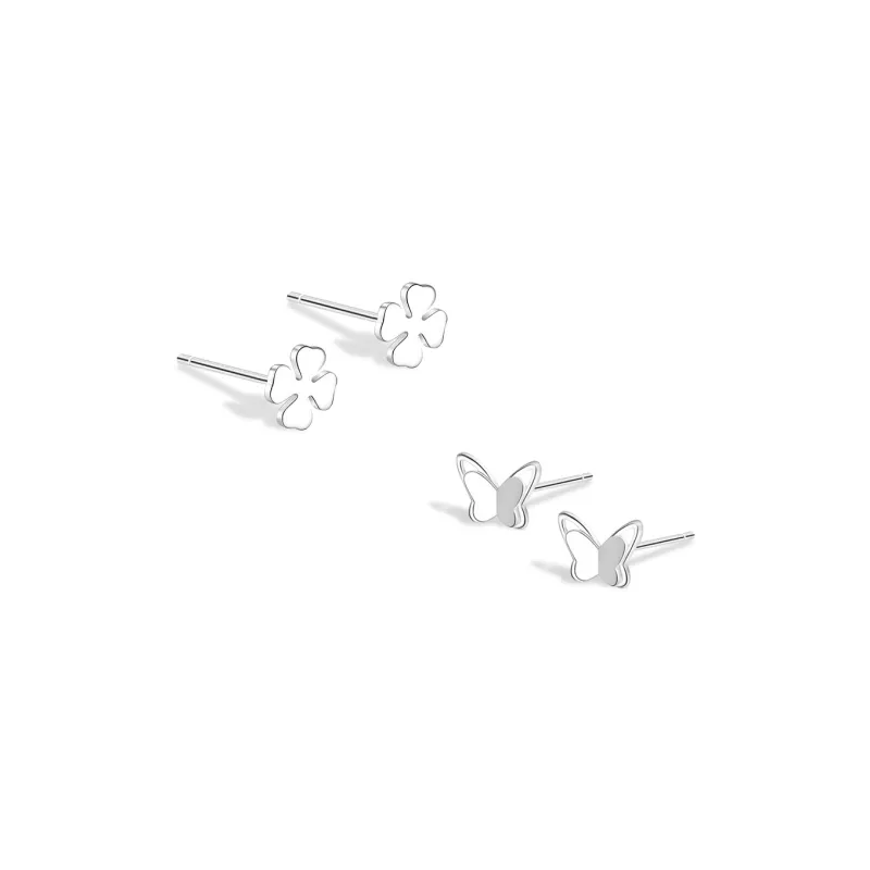 BLANK IN BLANK Sterling Silver Stud Earrings Women's Bestie Girlfriend Girl-0