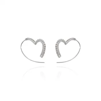 Vegetarian Copper Water Drill Earrings Women's