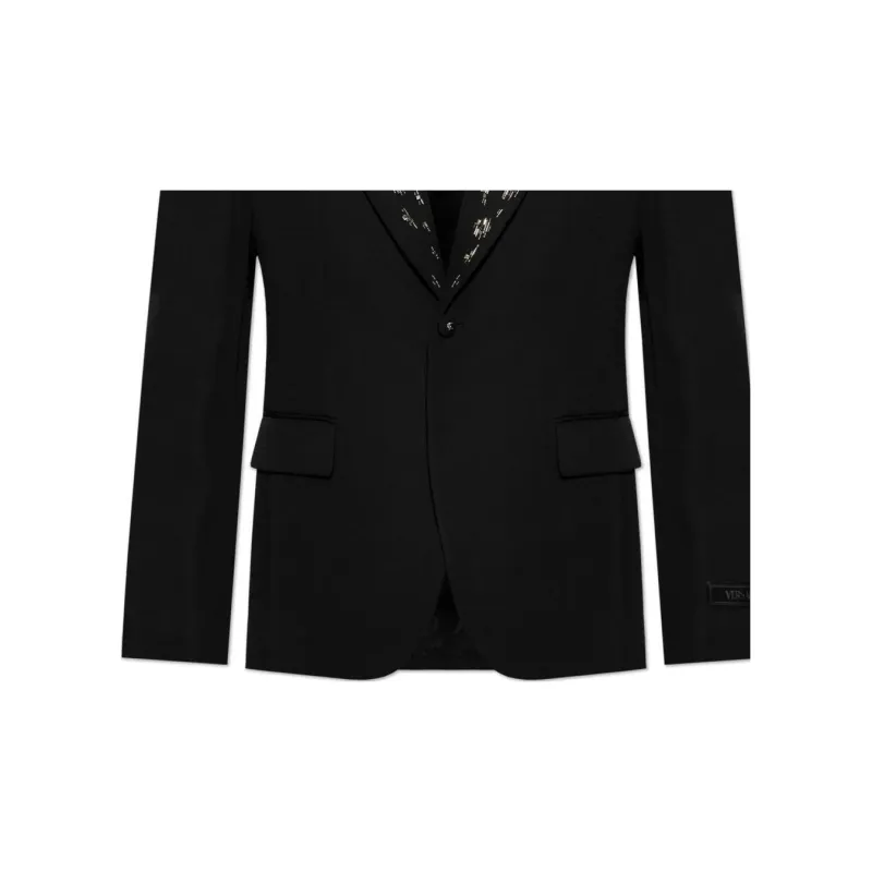 VERSACE Logo Appliqué Embellish Detailed Blazer-2