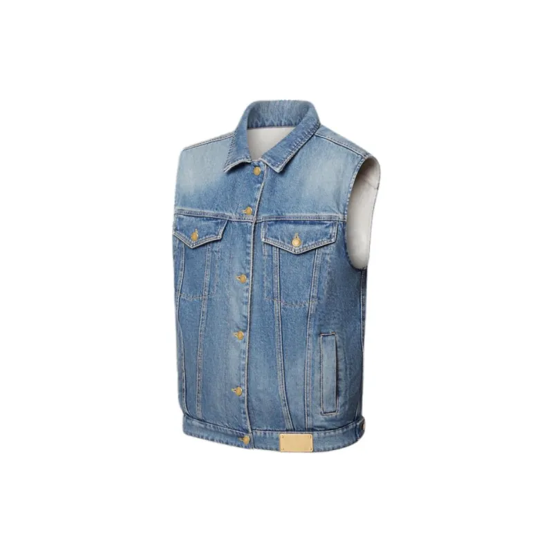 LOUIS VUITTON Reversible Sleeveless Denim Jacket-3