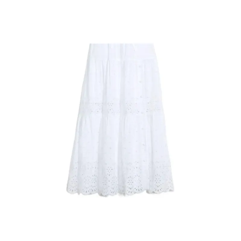 COACH Casual Long Skirts Women's White-1