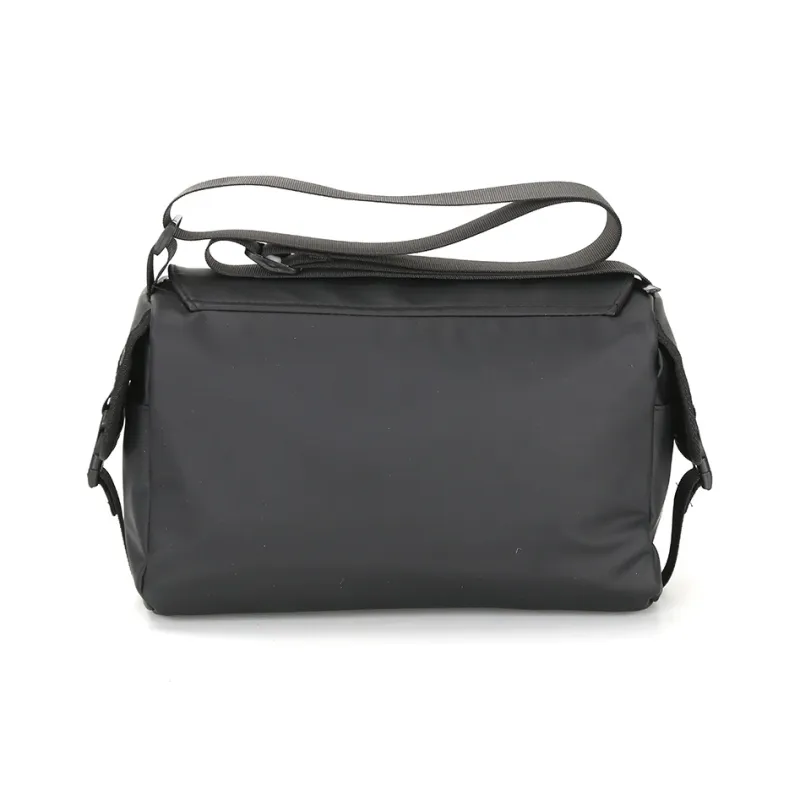 Wenpercy PU Shoulder Bag Large Size Unisex Black-3
