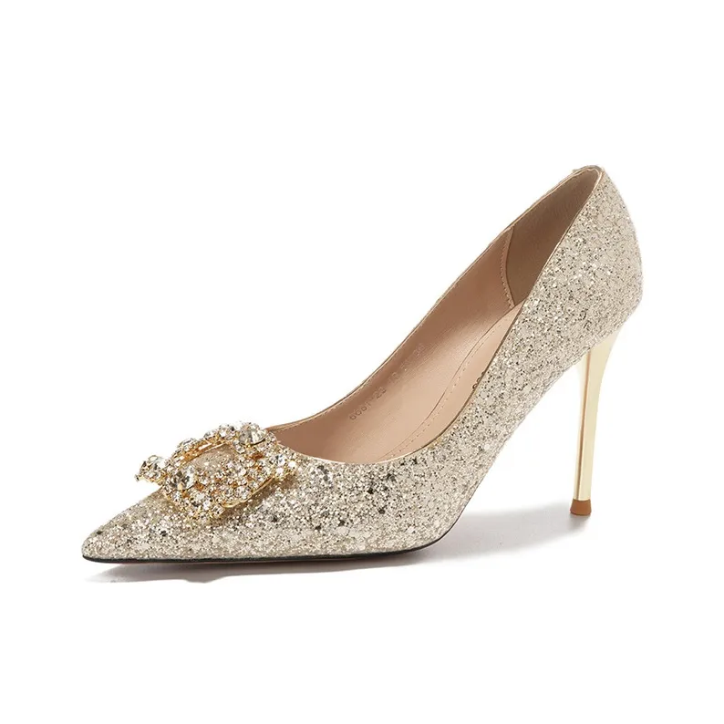 QITUMAUL Slim Heel High Heels Women's-7