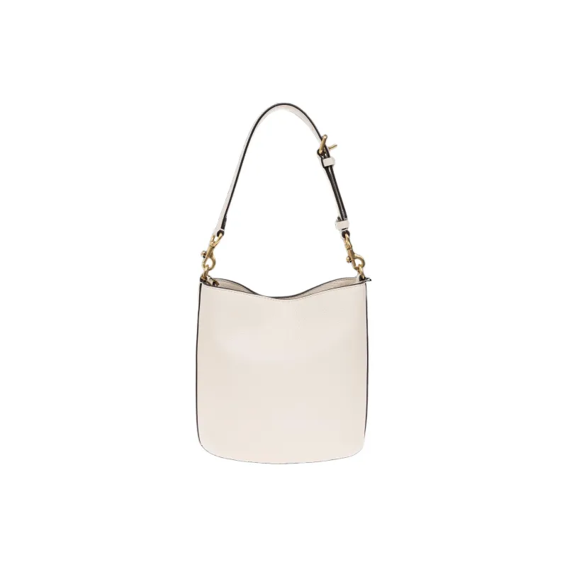 COACH Willow Leather Bucket Bag, Crossbody, One Shoulder Handbag Trumpets Women's Cream-2