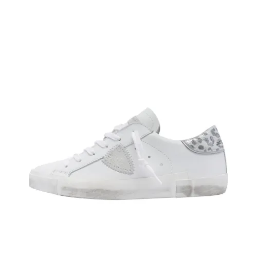 PHILIPPE MODEL Prs Low Top Skateboard Shoes Women's White Gray