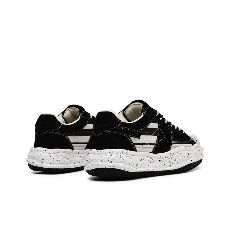 Angelmi Anti Slip Wear Resistant Low Top Skateboard Shoes Unisex Black-3