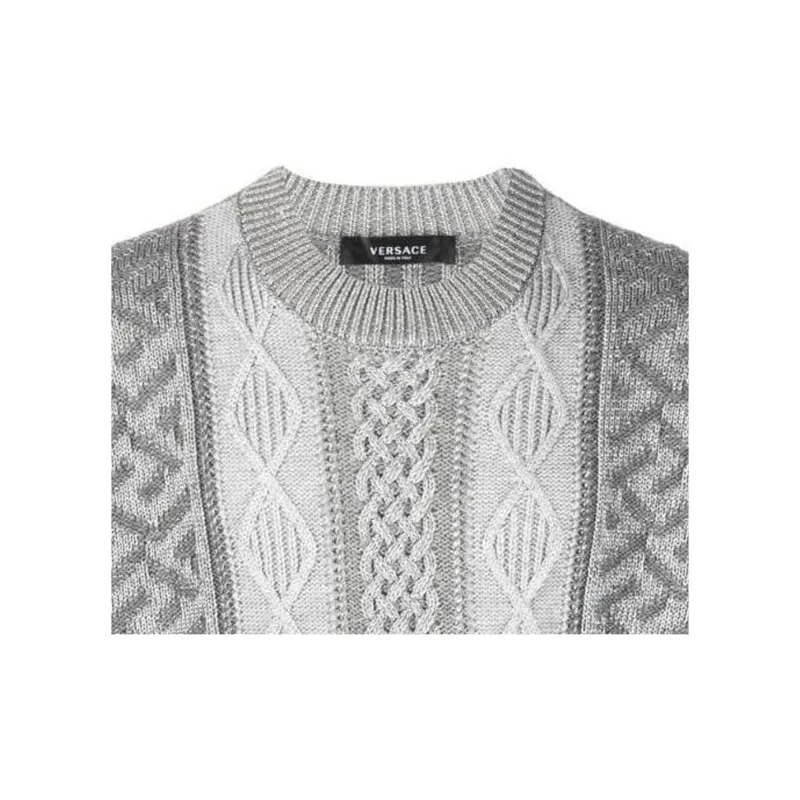 VERSACE Sweaters Men Gray-4
