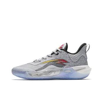 Anta Irving Series Slip Resistant Cushioning Support Low Top Basketball Shoes Men's Gray Black Red