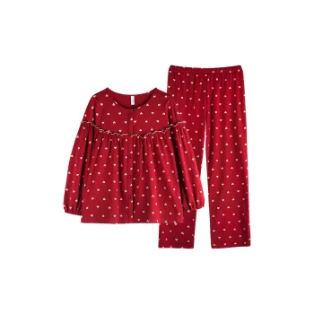 Xuan Liang Pajama Set Women's Maroon