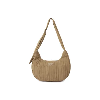 Reebok Fabric Shoulder Bag, Crossbody Bag, Crescent Bag Regular Women's Ecru/Black/Khaki