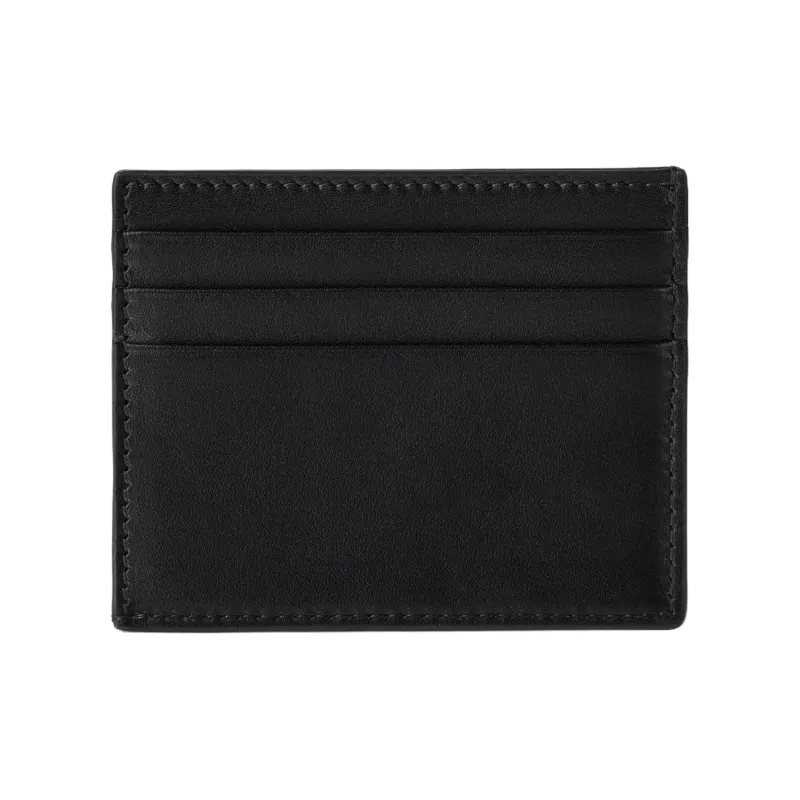 GUCCI GG Emblem Leather Card Holder Men's Black-3
