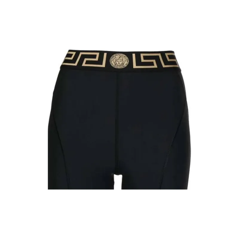 VERSACE Greca Motif Elastic Waistband Biker Shorts-4