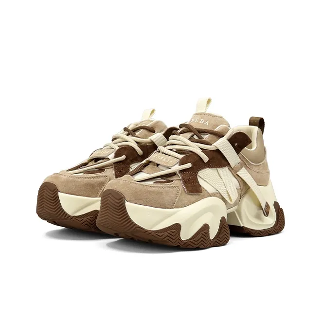 ZSBELLA Anti Slip And Wear Resistant Height Increasing Low Top Chunky Sneakers Women's-7