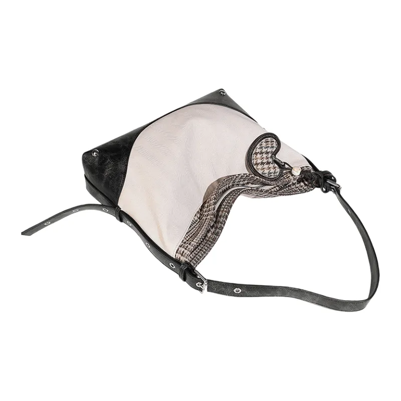 OCTSUI PU Shoulder Bag Regular Women's Off White/khaki-4