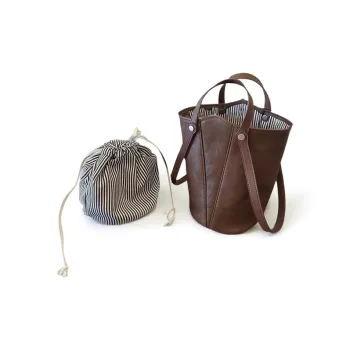 BEMIX PETS Cow Leather Handbag Shoulder Bag Crossbody Bag Large Size Women's Coffee Brown