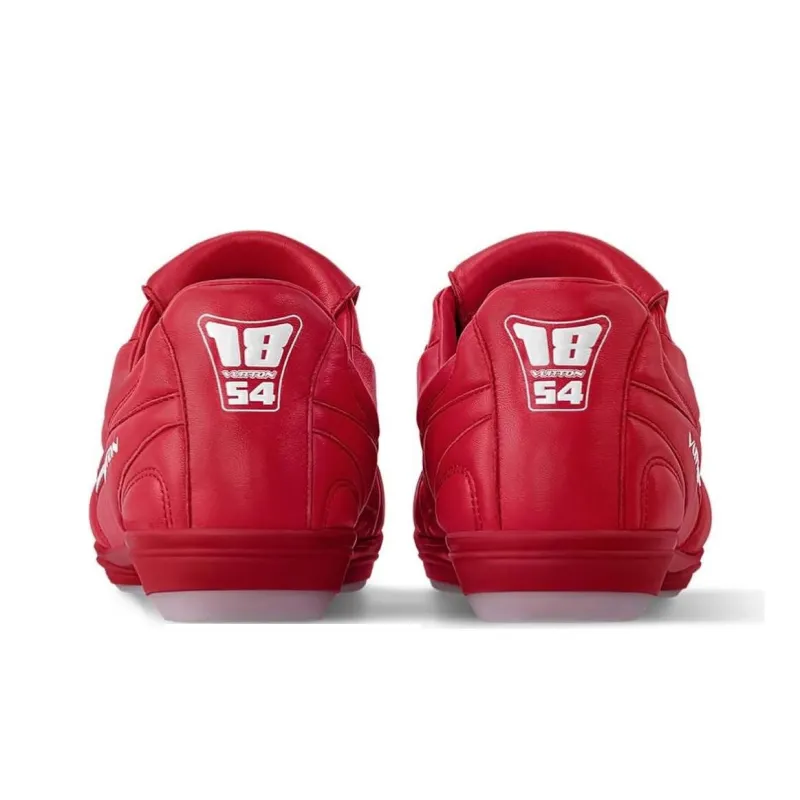 LOUIS VUITTON Footprint Soccer Low-Top Casual Shoes Men's Red-4
