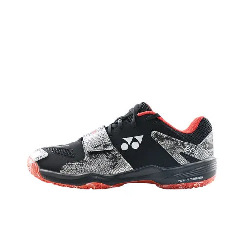 YONEX Power Cushion Cushioned Slip Resistant Coverage Lightweight Low Top Badminton Shoes Unisex Black Silver