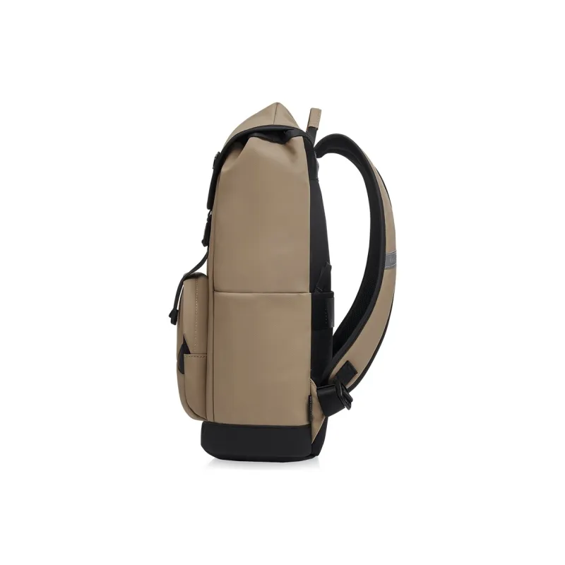 OIWAS Fabric Travel Backpack Laptop Bag Regular Unisex Black/Khaki-9