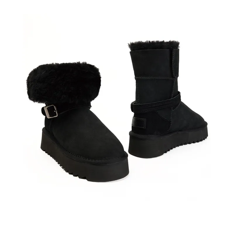 ABIDJAN Warm Winter Series Warm Height Increasing Crew Snow Boots Women's-7