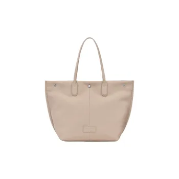 LONGCHAMP Cow Leather Tote Bag Shopping Bag Handbag Shoulder Bag Large Size Women's Terracotta Gray