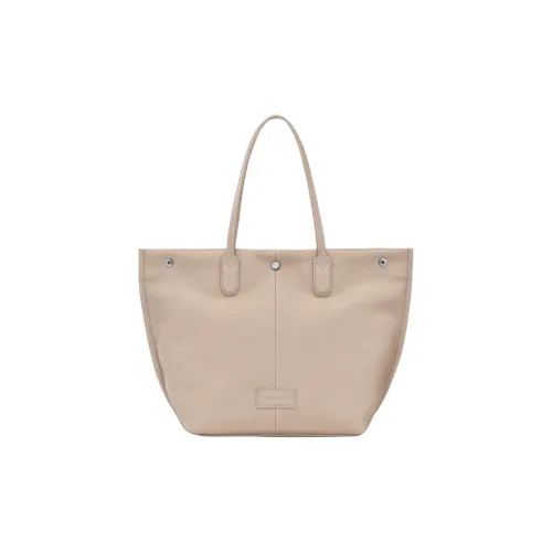 LONGCHAMP Cow Leather Tote Bag Shopping Bag Handbag Shoulder Bag Large Size Women's Terracotta Gray