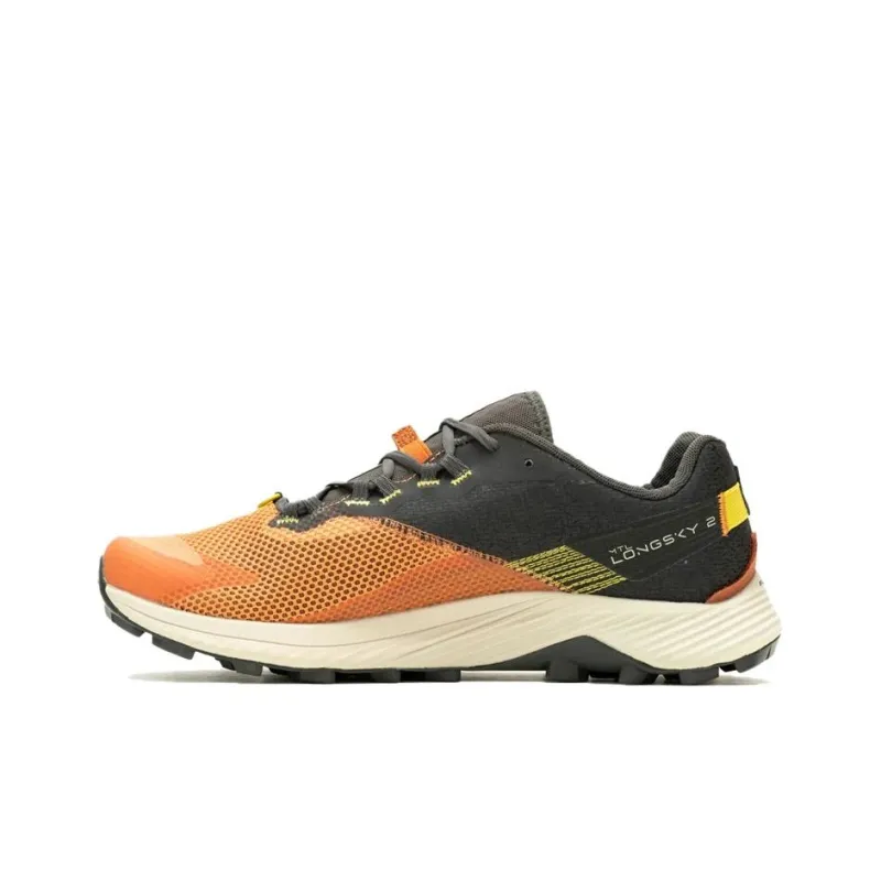 MERRELL MTL Long Sky 2 Durable Breathable Low-Top Trail Running Running Shoes Men's Orange Black-1