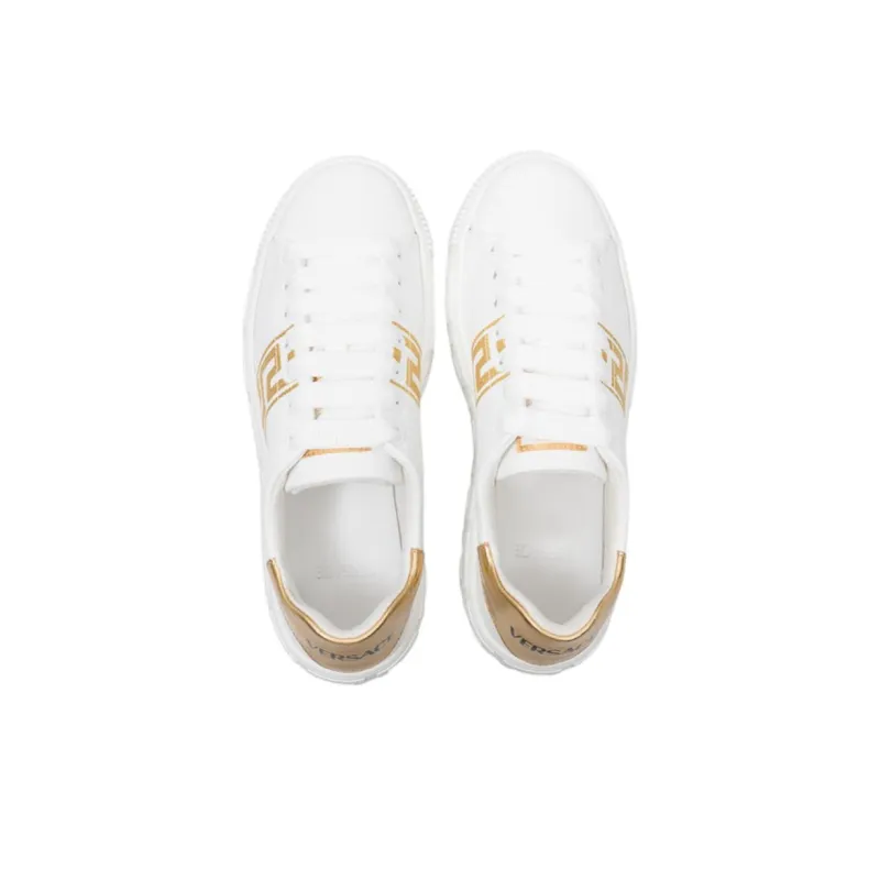 VERSACE Greca Low Top Kids' Skateboarding Shoes White Kids'-4