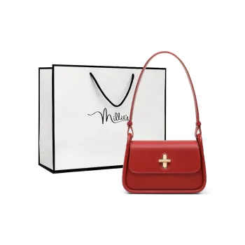 MILLIE'S Synthetic Leather Underarm Shoulder Bag Regular Women's Burgundy/Caramel