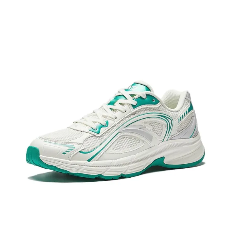 CHAOJIANTA Slip Resistant Coverage Wear Resistant Low Top Casual Shoes Men's White Green-1