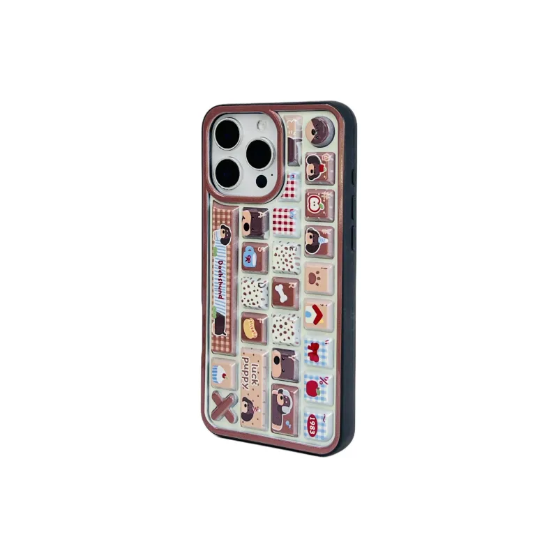 Wei Xin TPU Material Puppy Keyboard Phone Cases Compatible With IPhone 16/15 Pro Max/Apple 13/14 Pro/Max-8