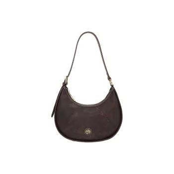 Ancient Yi Xi Mulberry Silk Cheongsam Handbag Shoulder Bag Small Size Women's Dark Red Brown