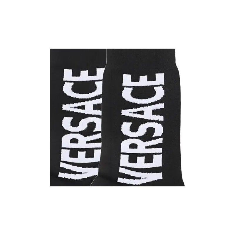 VERSACE Logo Socks 'Black'-1