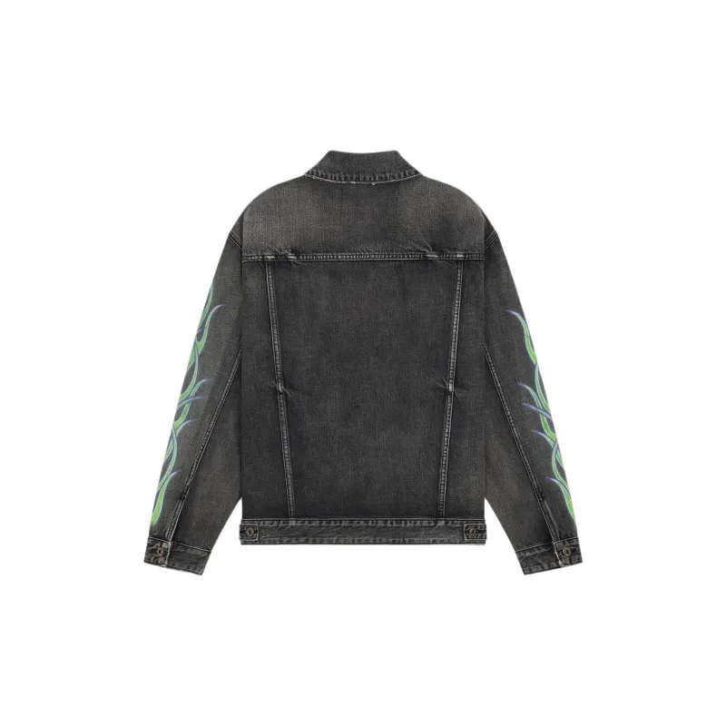 WE11DONE Denim Jackets Unisex Black-1