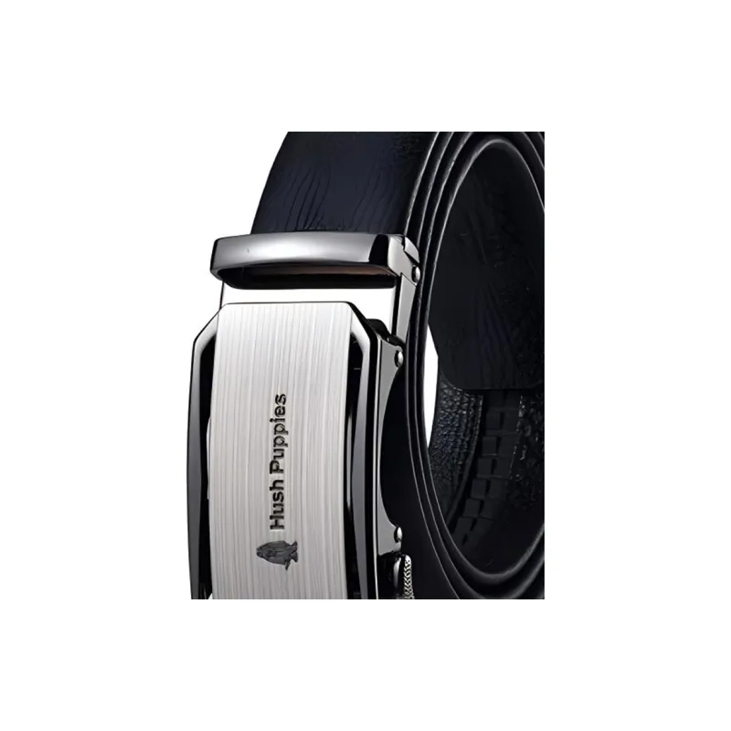 Hush Puppies Cow Leather Belts Men's Black Width  3.5cm-2