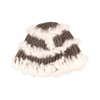 PALBAS Rabbit Fur Bucket Hats Women's