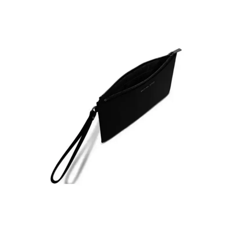 MICHAEL KORS Jet Set Travel Leather Clutch Women's Black-2