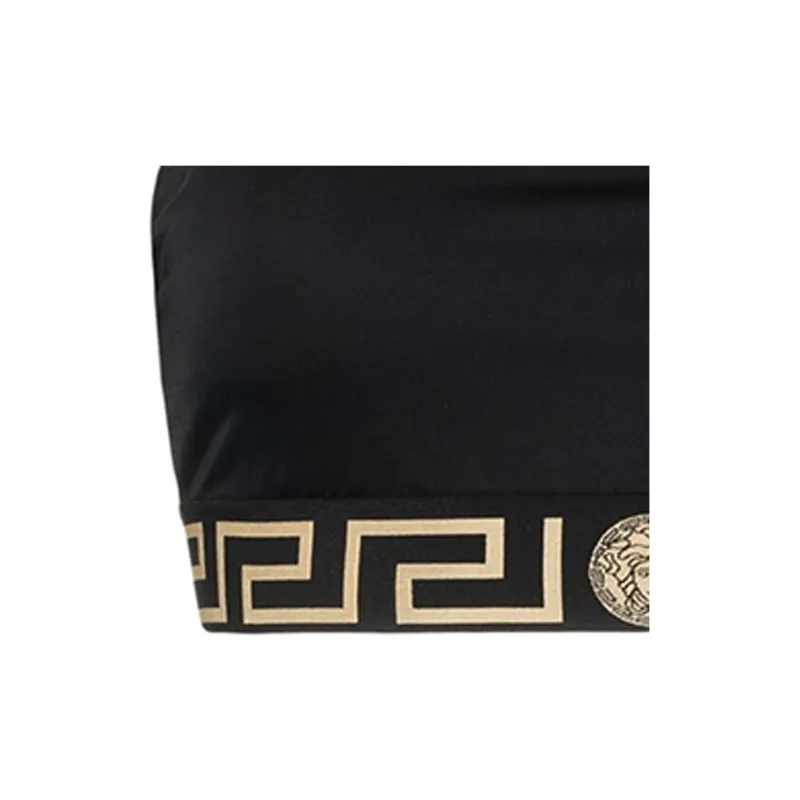 VERSACE Greca Border Bikini Top 'Black'-3