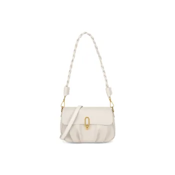 FAIRWHALE Synthetic Leather Shoulder Bag Women's Ecru/Milk Tea Beige
