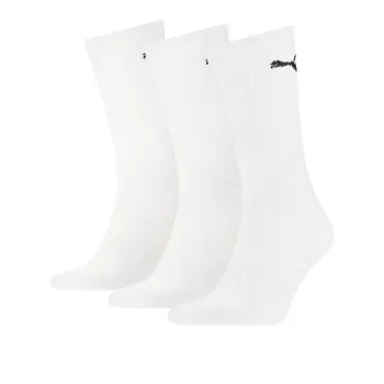 PUMA Unisex Sport Crew Lightweight Socks 3 Pack Mid-Calf Socks Unisex 3 Pack White
