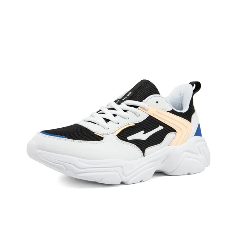 Erke Low Top Chunky Sneakers Men's White Black-2