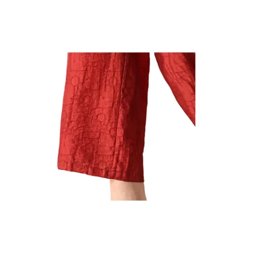 FENHONGMALI Casual Suit Women's Red
