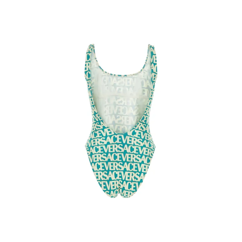VERSACE Allover Logo-Printed One-Piece Swimsuit-1