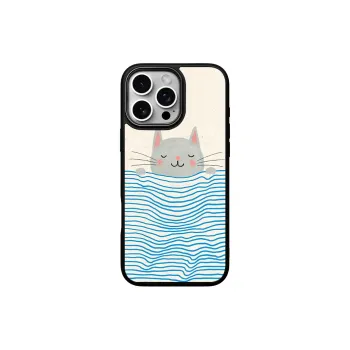 LANWK Glass Material Cat Sleep 2024 Phone Case Compatible With Apple IPhone 14/15/16/Pro/Pro Max Impact Resistant