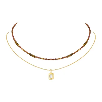 ZEGL Tiger's Eye Stone Necklaces Women's
