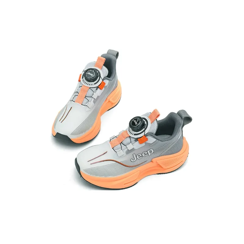 Jeep Wear-Resistant Slip-Resistant Cushioning Breathable Kids' Running Shoes Sunset Orange Kids'-4