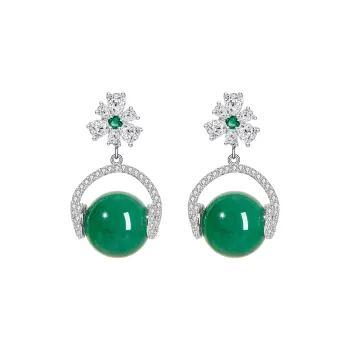 JIAHAOJADE Dulong Jade African Jade Hoop Earrings Women's