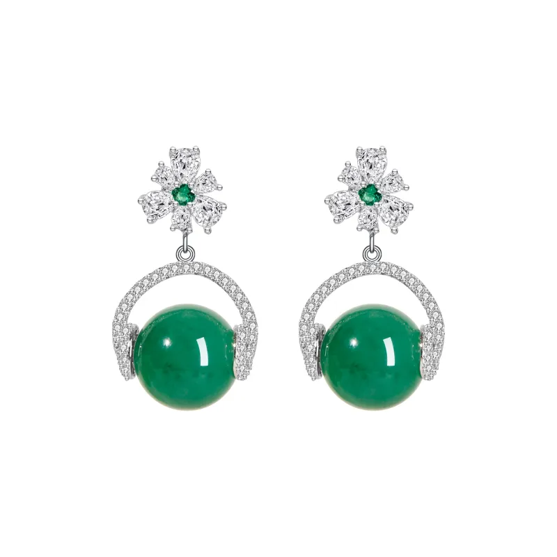 JIAHAOJADE Dulong Jade African Jade Hoop Earrings Women's-0