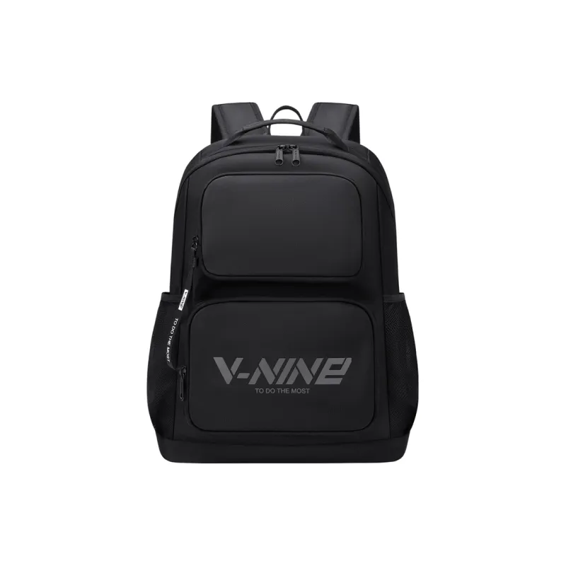 V.NINE Fabric Laptop Bag Backpack Regular Unisex Light Sand/Obsidian Black-8