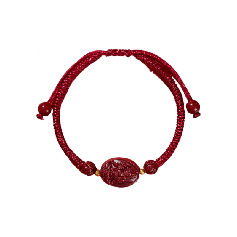 LOVING Reconstructed Cinnabar Bracelets Unisex-10