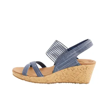 Skechers Cali Beverlee Beach Sandals Women's Marine Blue Loose Fit